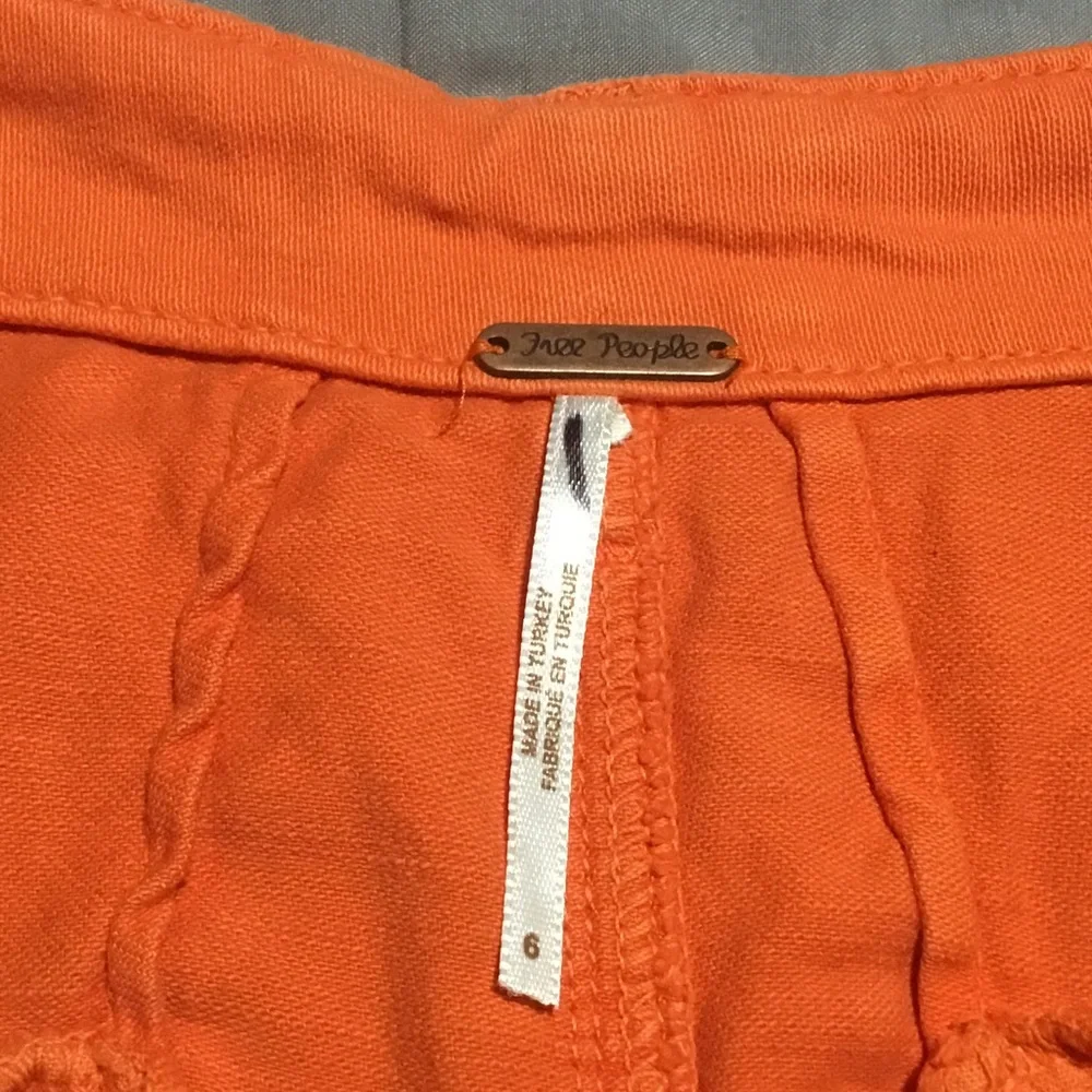 Free People NEW Vibrant Orange Wide Leg Trousers